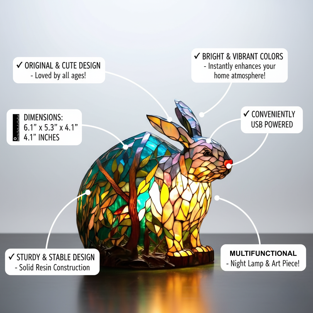 Rabbit Noppie – Vibrant LED Lamp