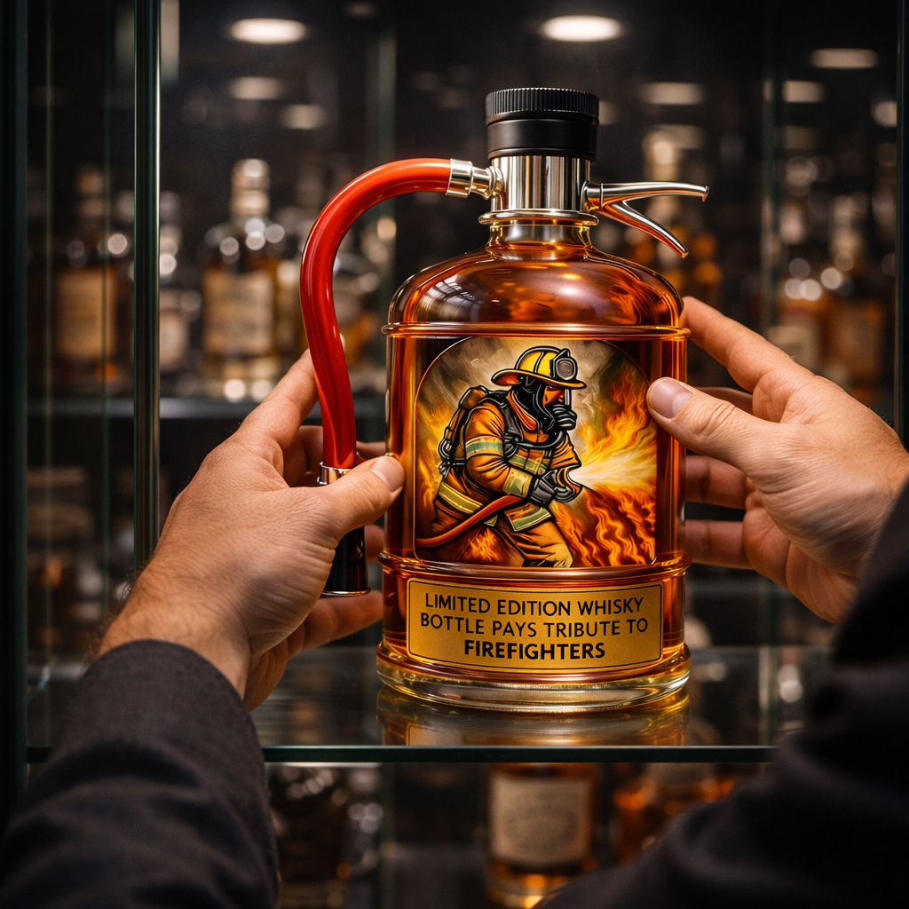 Decorative Whiskey Bottle β Fire Extinguisher Design