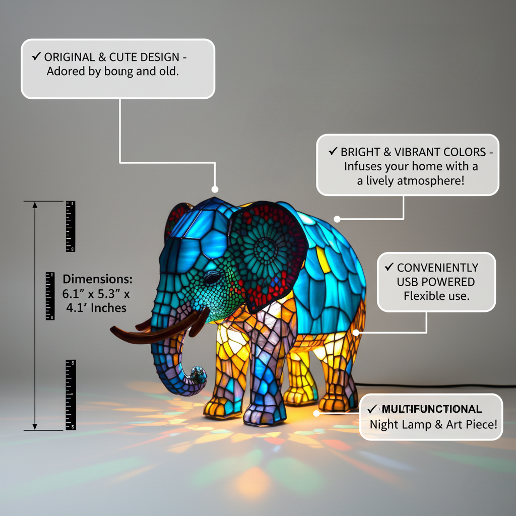 Elephant Noa – Enchanting LED Lamp