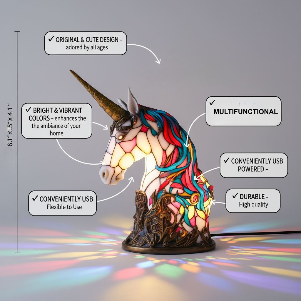 Unicorn Luna – Enchanting LED Lamp