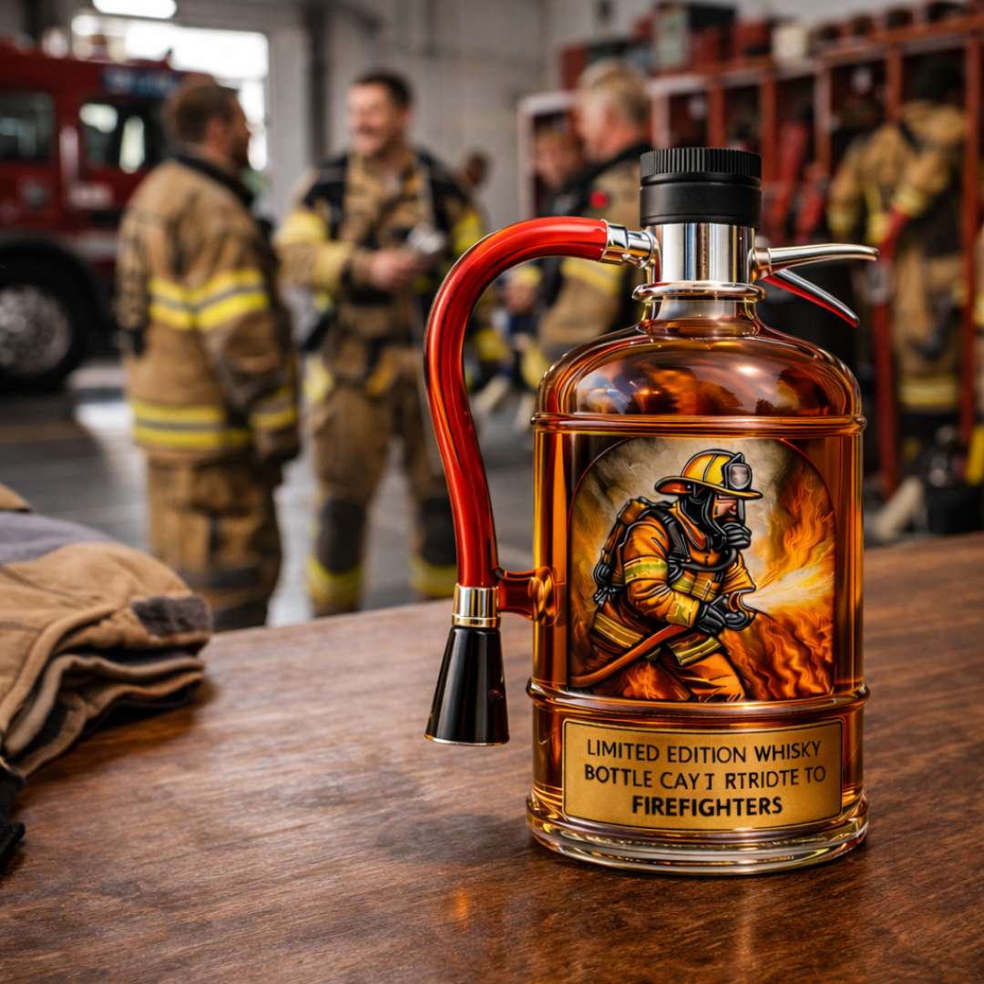 Decorative Whiskey Bottle β Fire Extinguisher Design