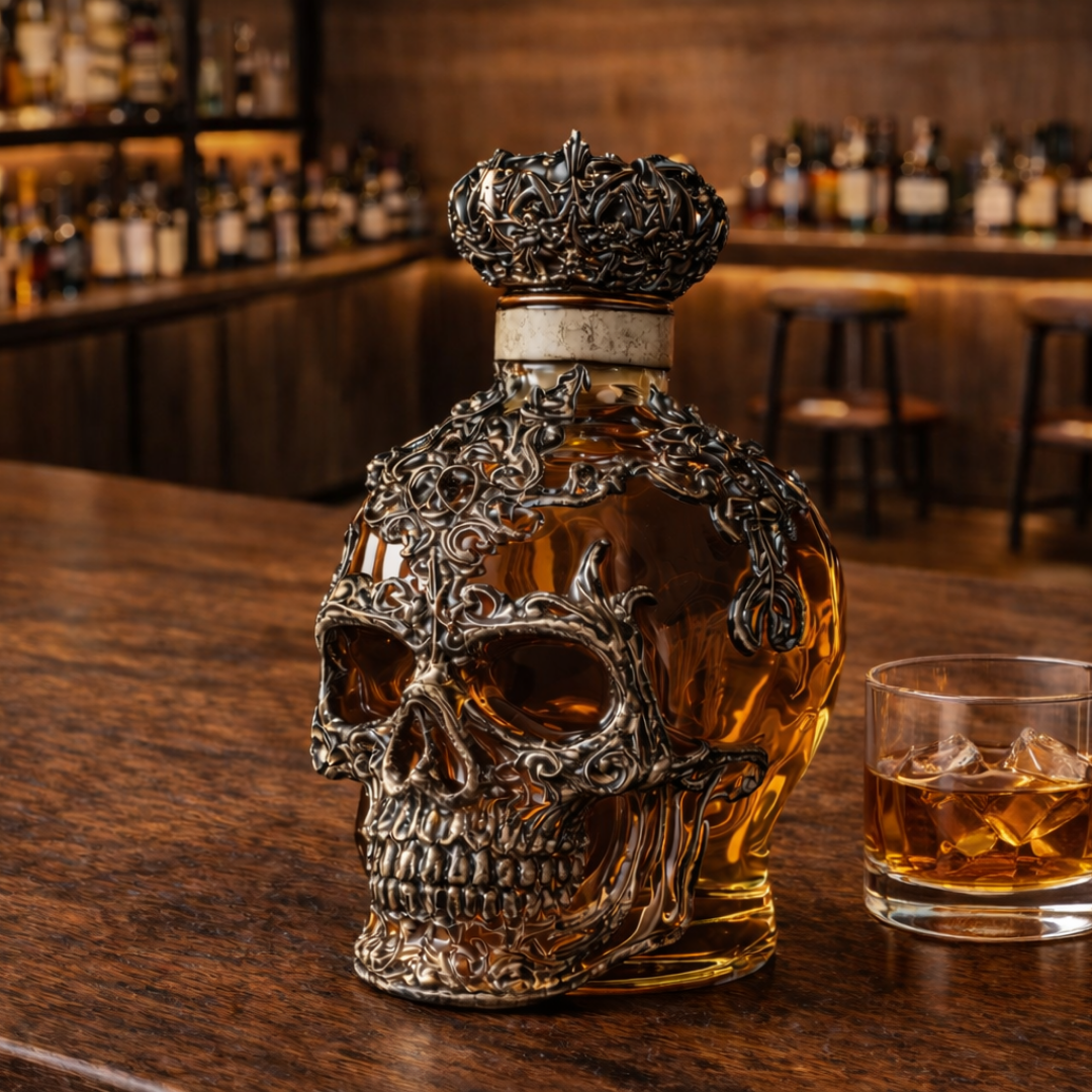 Whiskey Bottle β Skull Edition