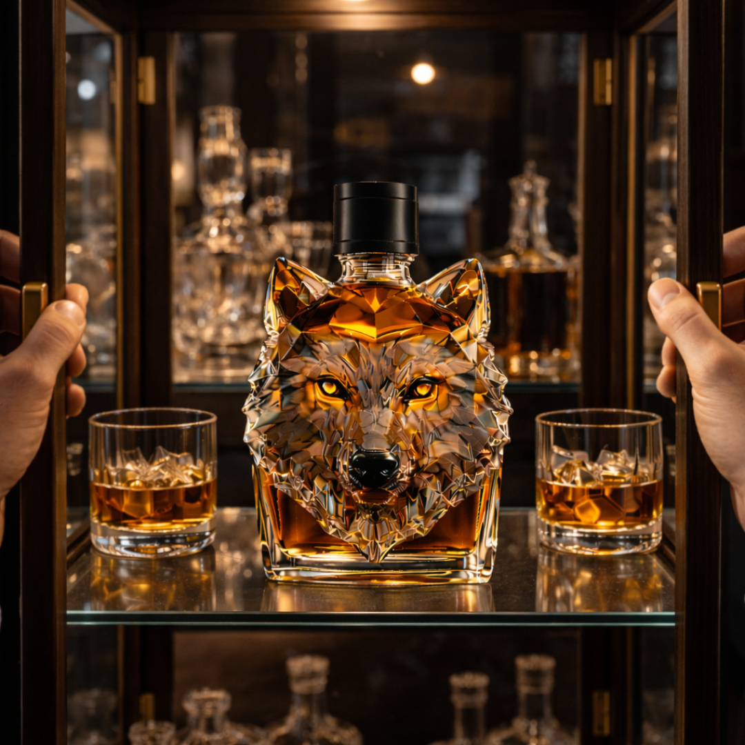 Wolf β Wolf Head Whiskey Carafe