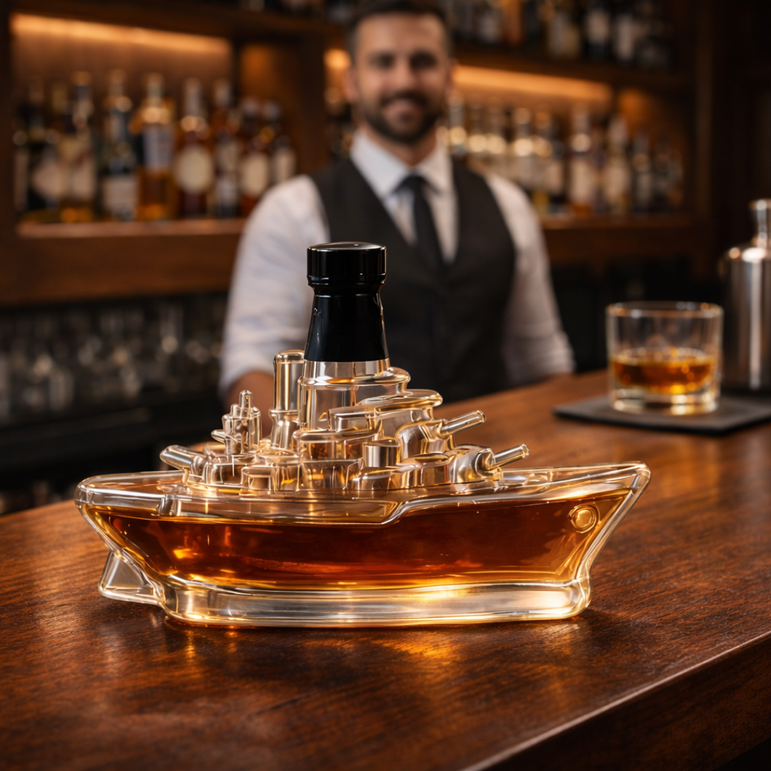 Whiskey Bottle β Navy Edition