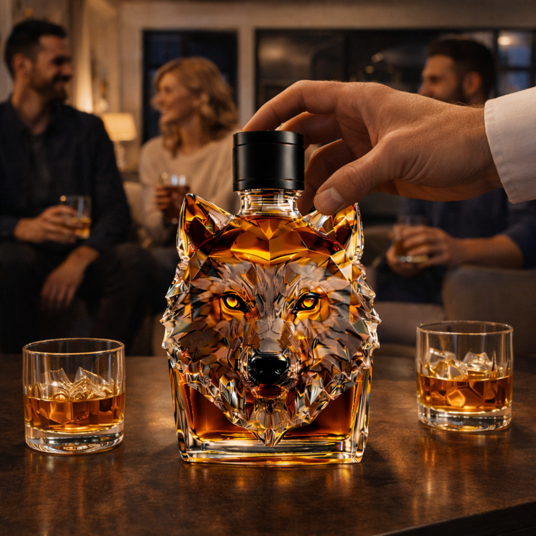 Wolf β Wolf Head Whiskey Carafe