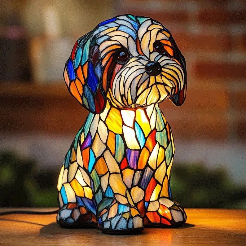 Dog – Glowing Stained Glass Companions