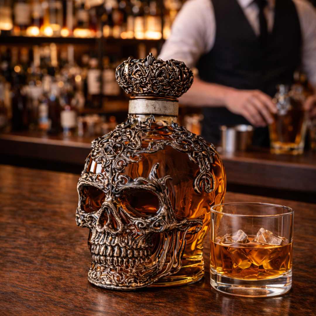 Whiskey Bottle – Skull Edition