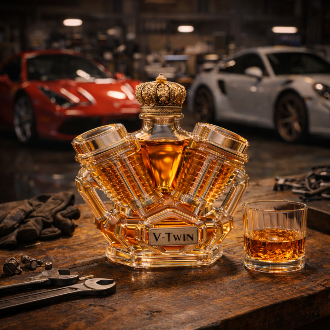 Whiskey Flask – V8 Engine Edition