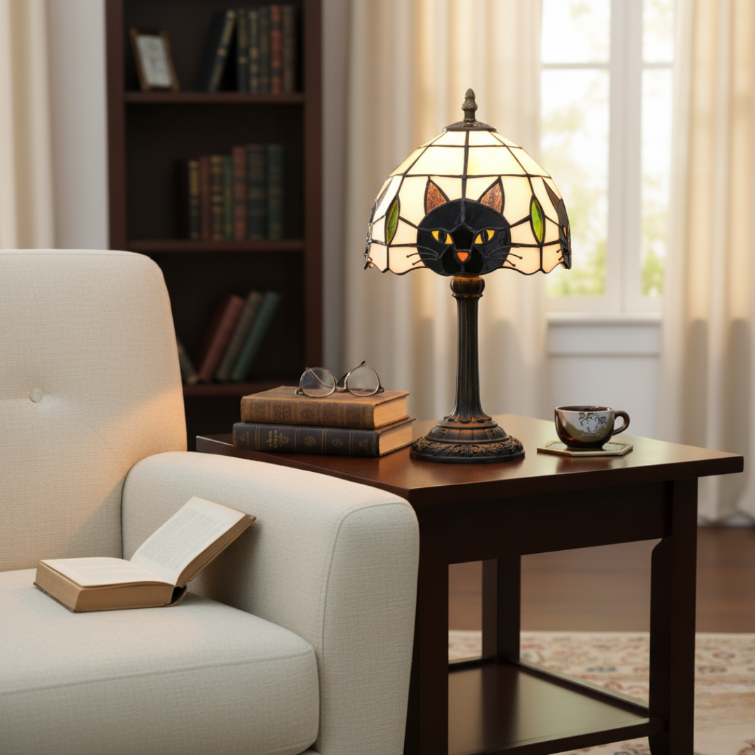 Black Cat – Retro Baroque LED Lamp