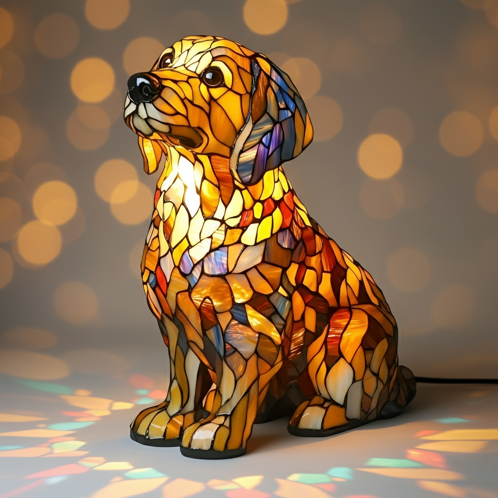 Golden Retriever Aurora – Radiant Lamp