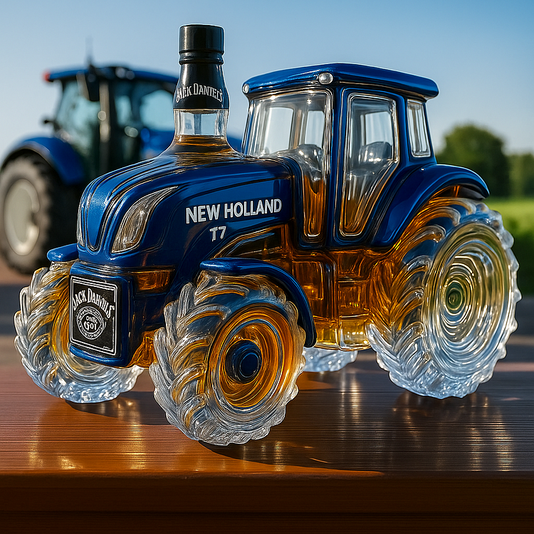 Tractor-Shaped Whiskey Carafe – Handmade