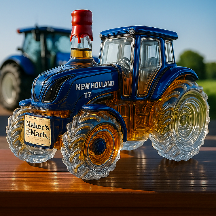 Tractor-Shaped Whiskey Carafe – Handmade