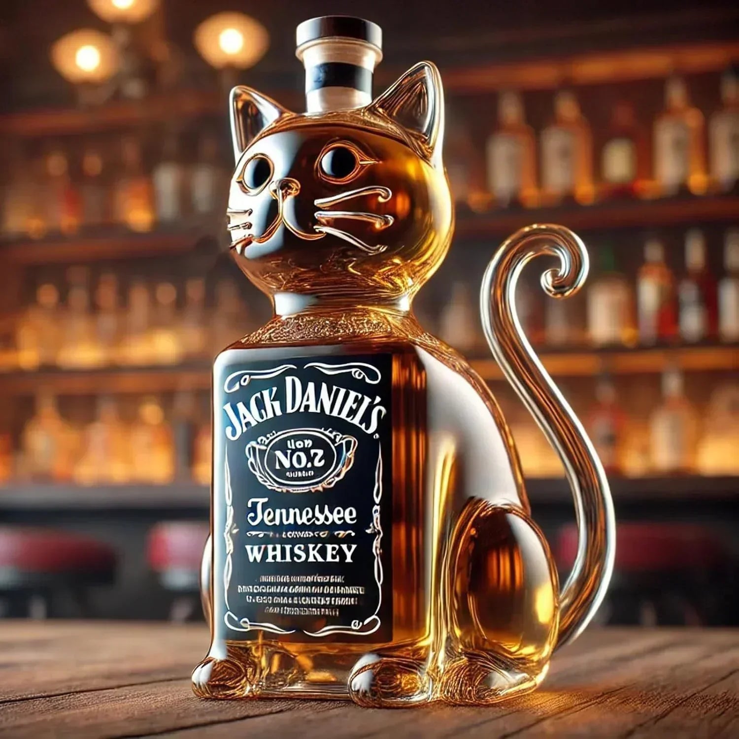 Cat – Whiskey Bottle