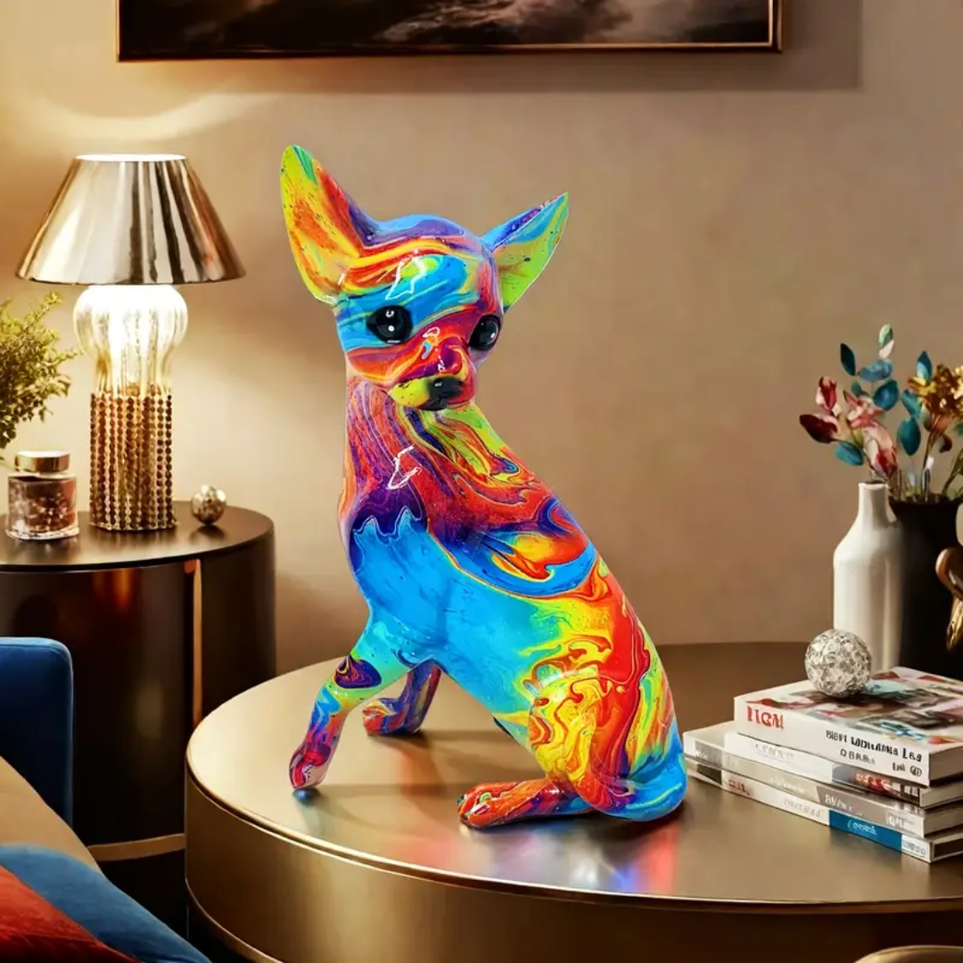 Chihuahua – Vibrant Resin LED Lamp