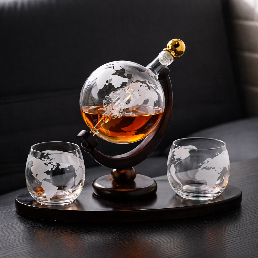 Globe-Shaped Whiskey Carafe