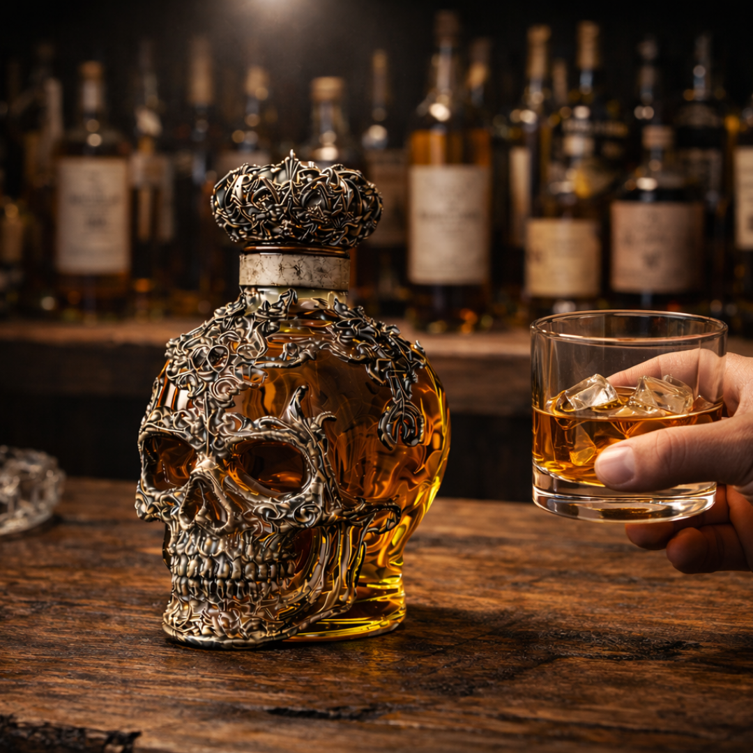 Whiskey Bottle – Skull Edition