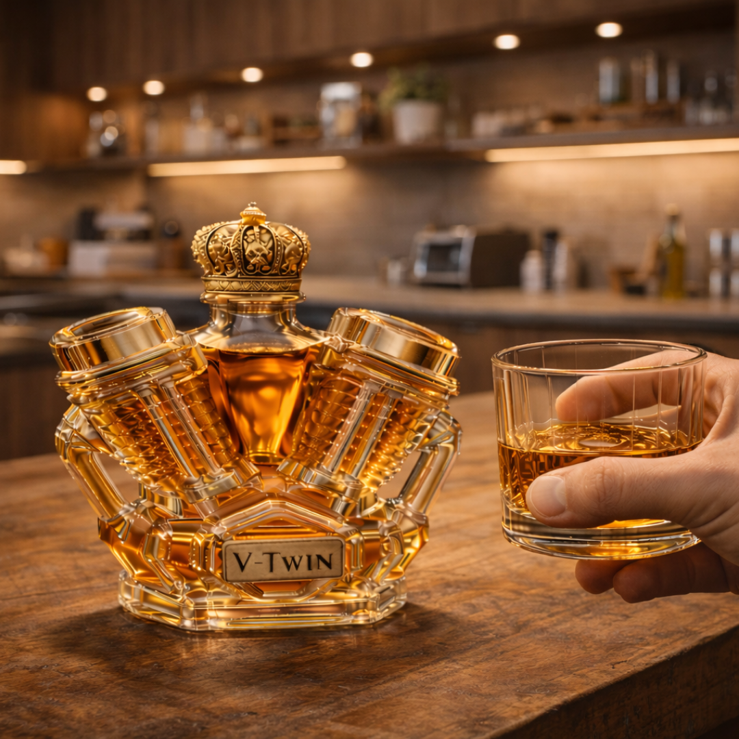 Whiskey Flask – V8 Engine Edition