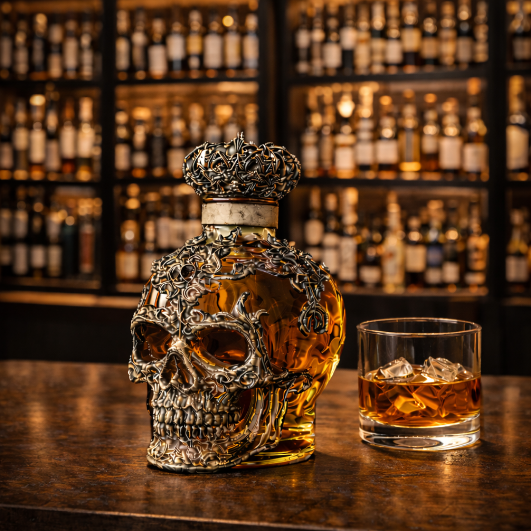 Whiskey Bottle – Skull Edition