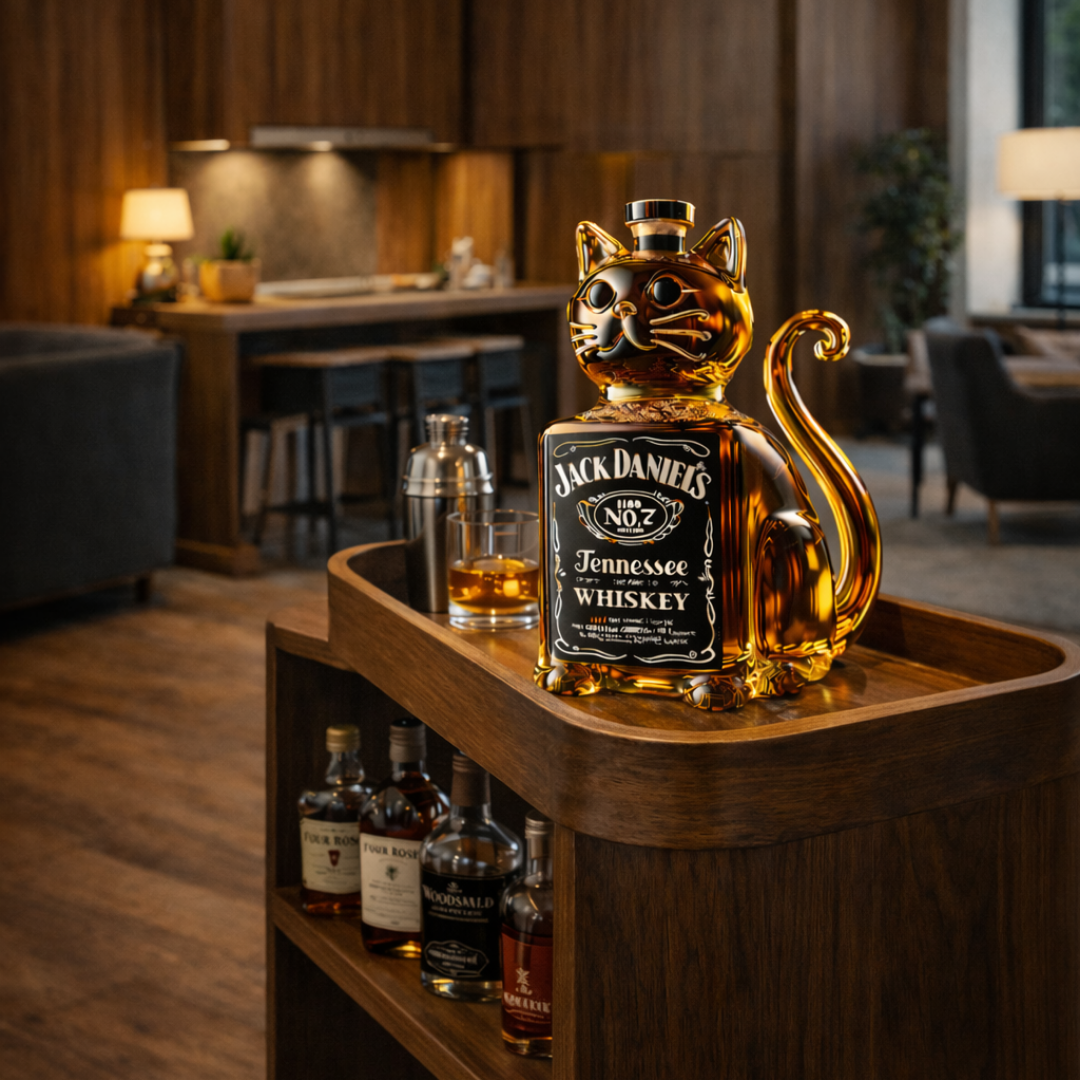 Cat – Whiskey Bottle