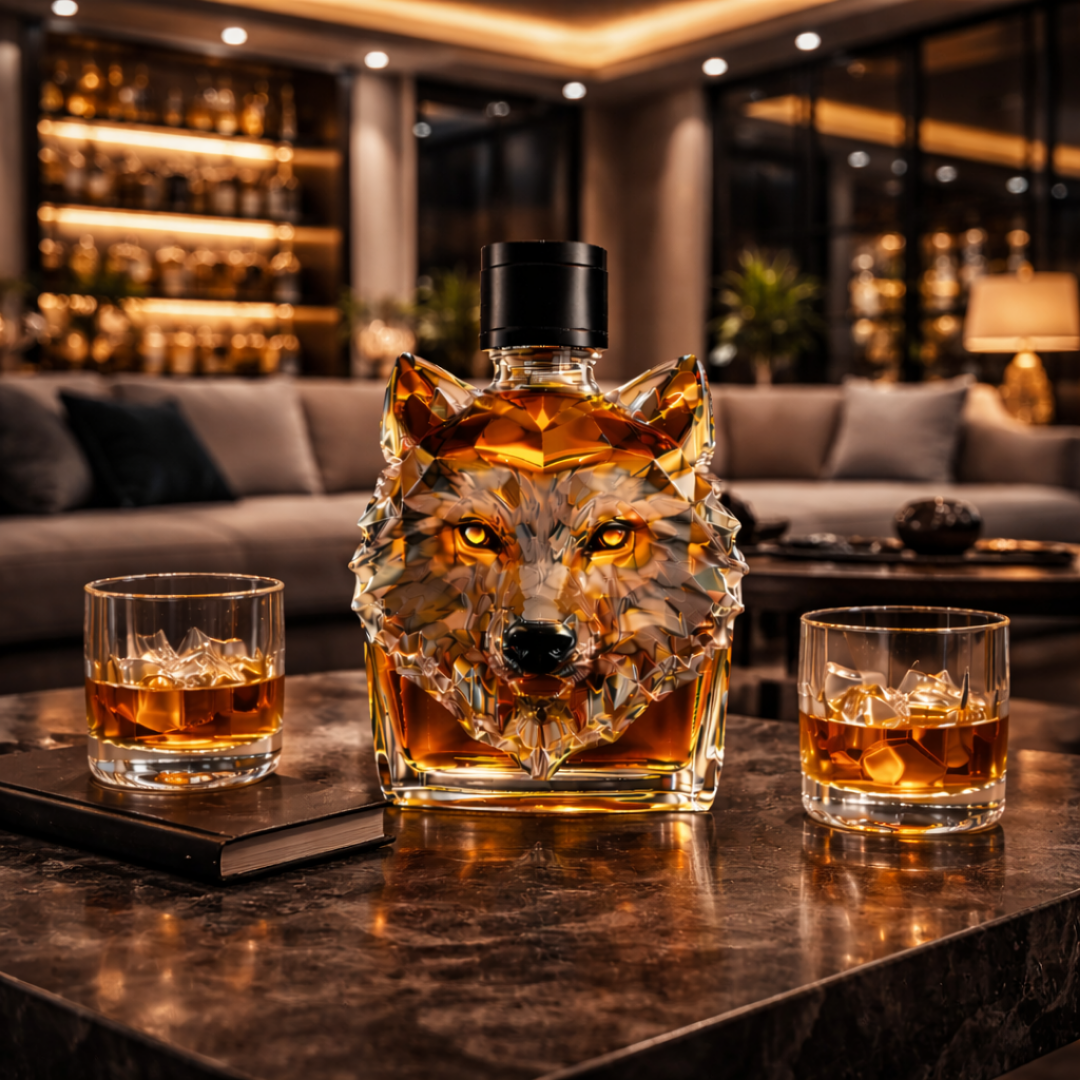 Wolf – Wolf Head Whiskey Carafe