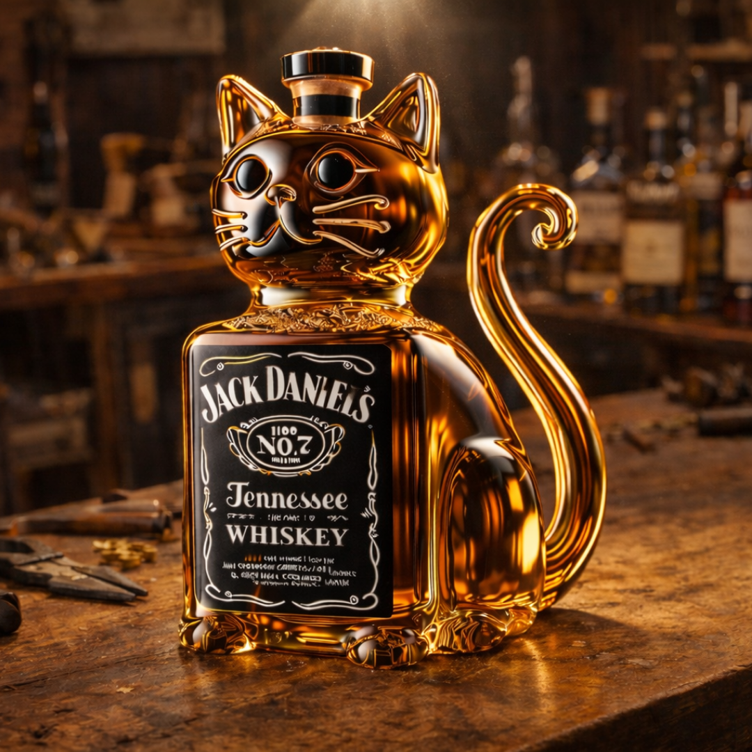 Cat – Whiskey Bottle