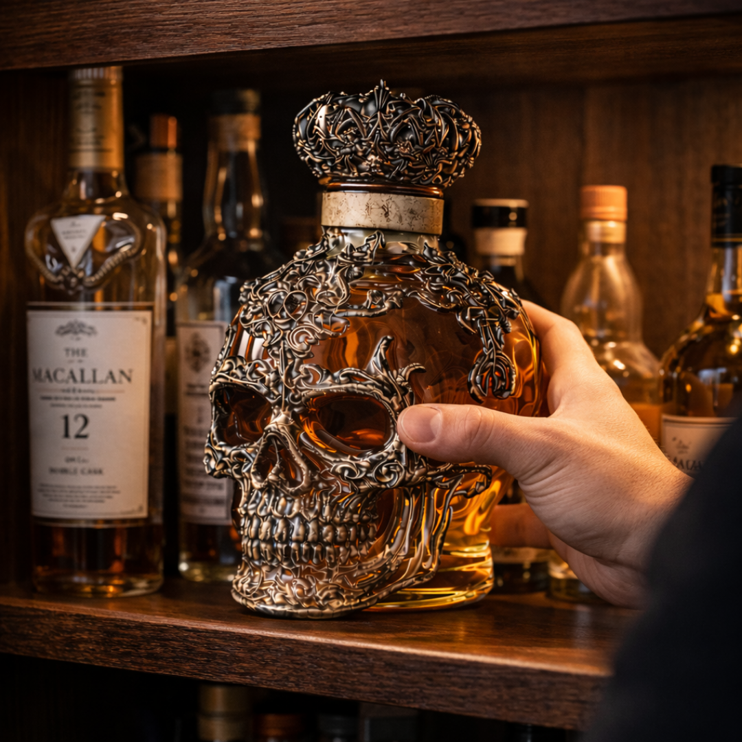 Whiskey Bottle – Skull Edition