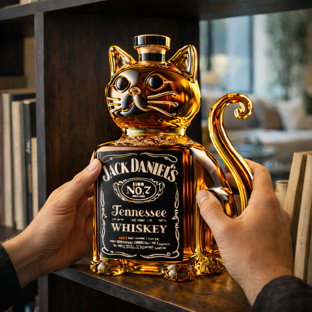 Cat – Whiskey Bottle