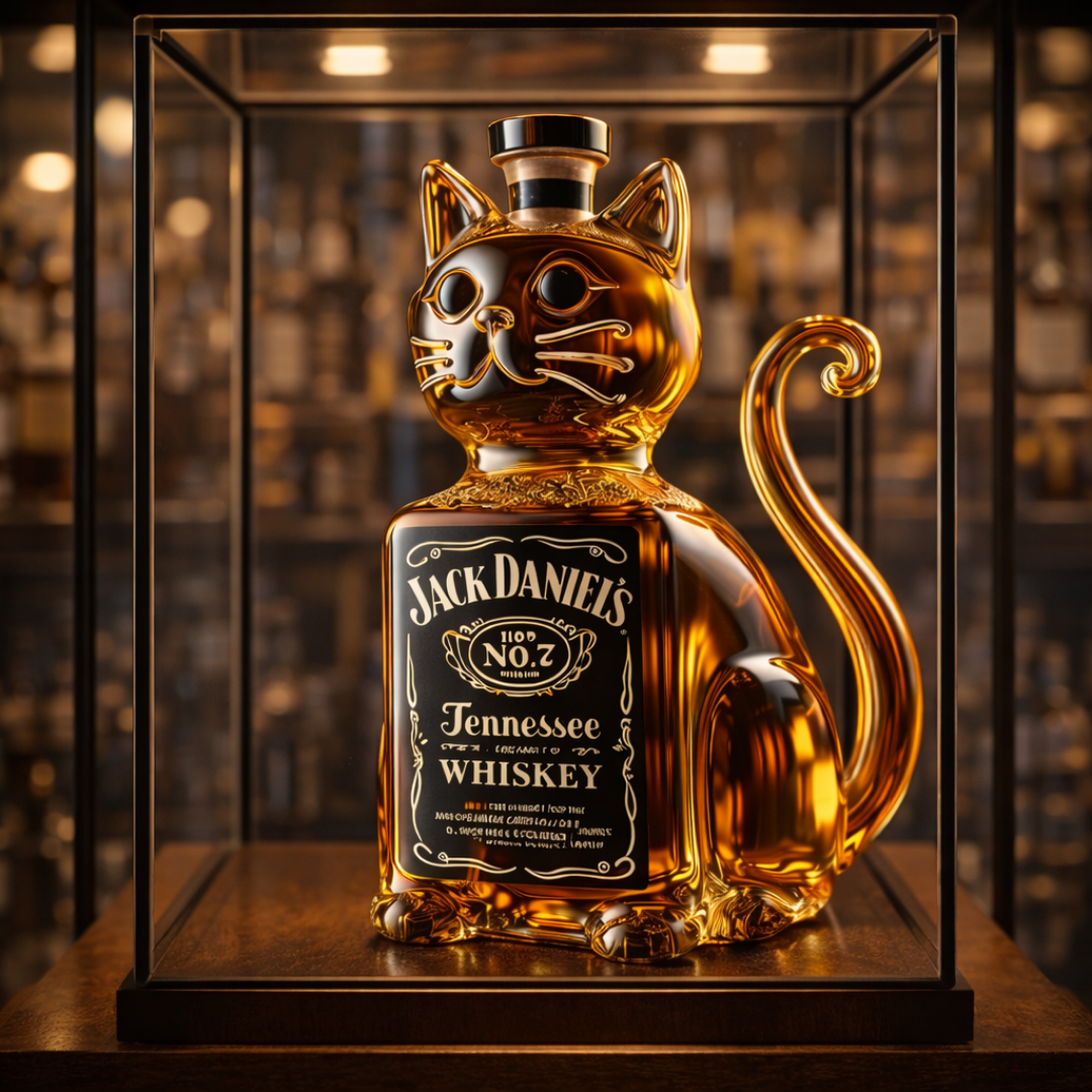 Cat – Whiskey Bottle