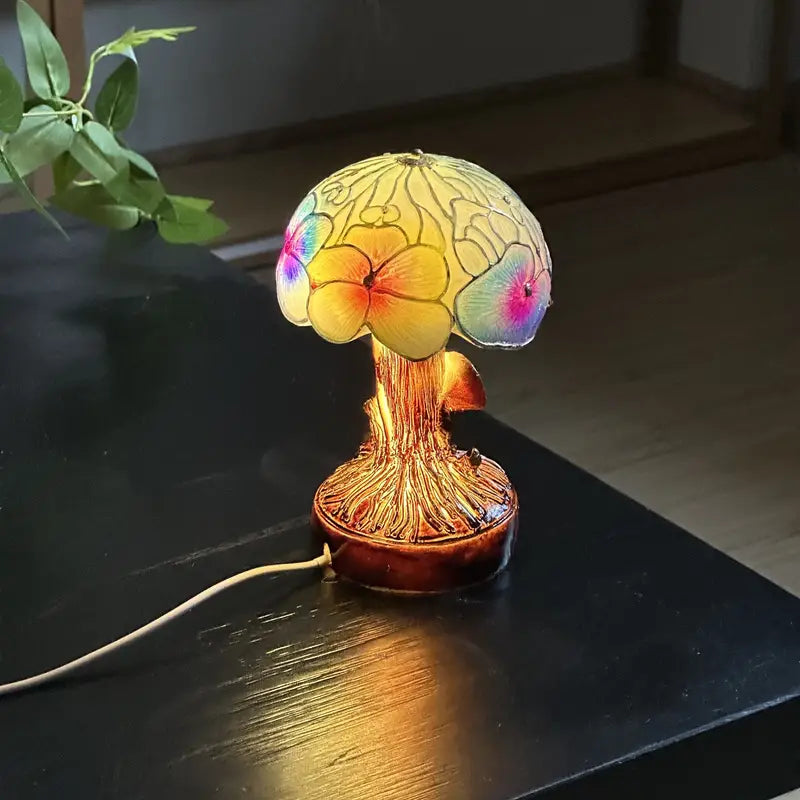 Mushroom – Boho LED Lamp with Flowers