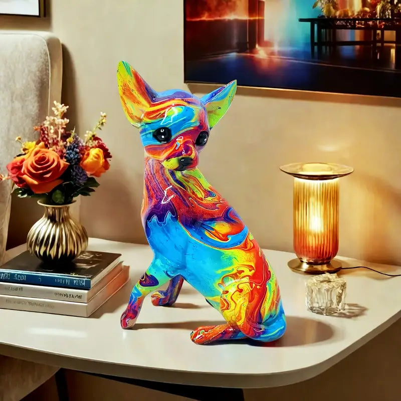 Chihuahua – Vibrant Resin LED Lamp